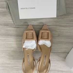 Manolo Blahnik | Shoes | Manolo Blahnik Nude Heels Size 4 | Poshmark